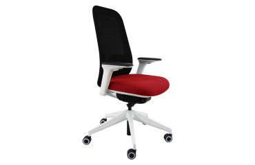 Sedia direzionale ergonomica Joga sincro struttura in colore bianco