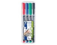 STAEDTLER 317WP4 OHP Marker Medium Round Assorted Pack of 4