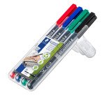 STAEDTLER 317WP4 OHP Marker Medium Round Assorted Pack of 4