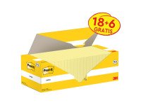 Confezione convenienza 18 blocchetti con adesivo standard 76x76 mm giallo Canary e 6 in omaggio