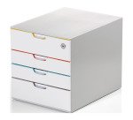 Cassettiera Varicolor 4 cassetti Safe colore bianco
