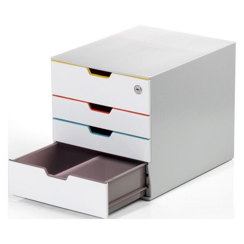 Cassettiera Varicolor 4 cassetti Safe colore bianco