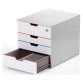 Cassettiera Varicolor 4 cassetti Safe colore bianco