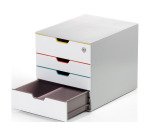 Cassettiera Varicolor 4 cassetti Safe colore bianco