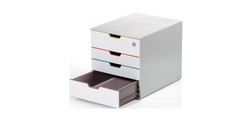 Cassettiera Varicolor 4 cassetti Safe colore bianco