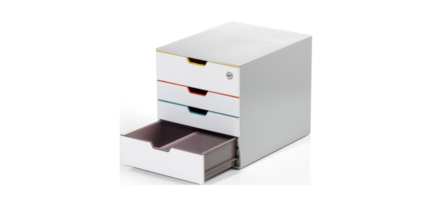 Cassettiera Varicolor 4 cassetti Safe colore bianco