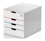 Cassettiera Varicolor 4 cassetti Safe colore bianco
