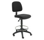 Sgabello disegnatore in tessuto con anello poggiapiedi