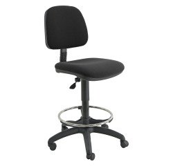 Sgabello disegnatore in tessuto con anello poggiapiedi