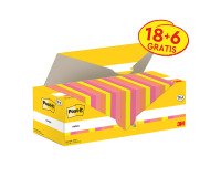 En_post-it standard col ass 76x76mm cf18+6
