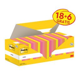 En_post-it standard col ass 76x76mm cf18+6