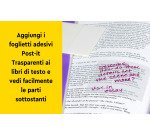 Foglietti Post it trasparenti 73 x 73 mm 36 foglietti