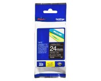 Cinta laminada negro sobre blanco TZE 355 de 24 mm de Brother