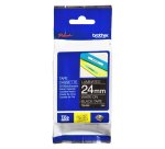 Ruban laminé Brother 24 mm TZE 355 noir écriture blanche