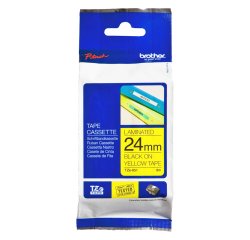 Cinta laminada Brother TZE 651 negro - amarillo 24mm