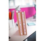 Ruban laminé Brother 24 mm TZE 252 écriture rouge fond blanc