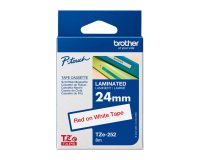 Ribbon laminated Brother 24 mm TZE 252 white with red writing