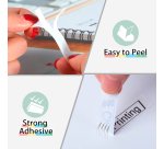 Ruban laminé Brother 24 mm TZE 252 écriture rouge fond blanc