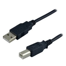 USB-kabel MCL  USB-A naar USB-B zwart 3 m