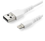 StarTech.com câble de charge/synchronisation USB-A vers lightning blanc robuste 1 m en fibre aramide