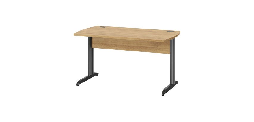 Bureau droit L 140 cm Jazz piètement Métal