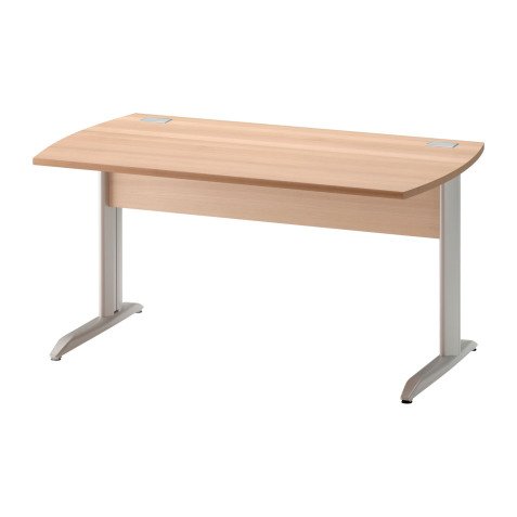 Mesa recta An 140 cm Quarta Plus patas metal L