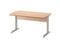 Bureau droit L 140 cm Jazz piètement Métal