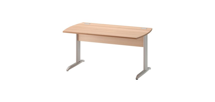 Bureau droit L 140 cm Jazz piètement Métal