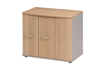 Armoire basse Quarta Plus H 71 x L 80 cm 1 porte battante 2 portes pliantes