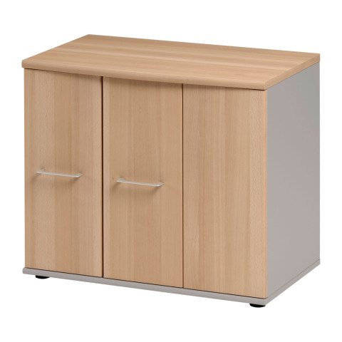 Armario bajo Quarta Plus Alto 71 cm 1 puerta batiente 2 puertas plegables haya