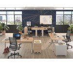 Caisson hauteur de bureau 3 tiroirs profondeur 61 cm - Jazz