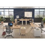 Bureau droit L 160 cm Jazz piètement Métal