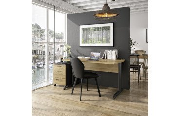 Mesa recta An 140 cm Quarta Plus patas metal L
