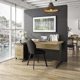 Bureau droit L 140 cm Jazz piètement Métal