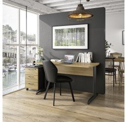 Mesa recta An 140 cm Quarta Plus patas metal L