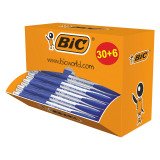 Penne a sfera BIC Atlantis Classic 1.0 mm blu confezione convenienza 30+6 pezzi in omaggio