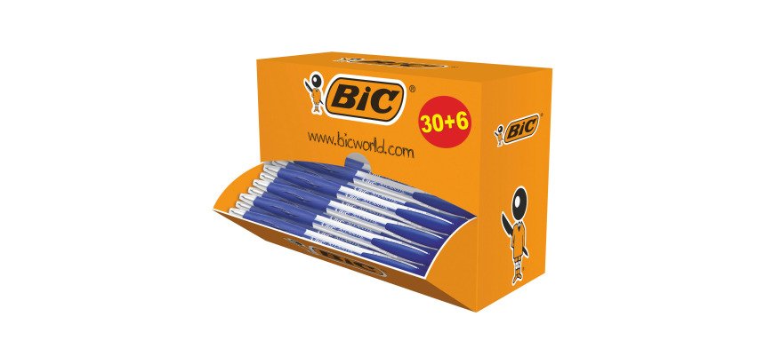 Penne a sfera BIC Atlantis Classic 1.0 mm confezione convenienza 30+6 pezzi in omaggio