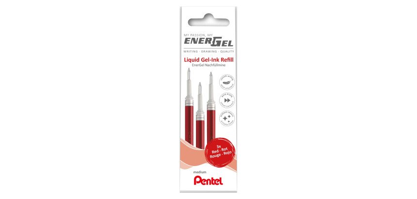 Refill per penne Pentel Energel 3 pezzi