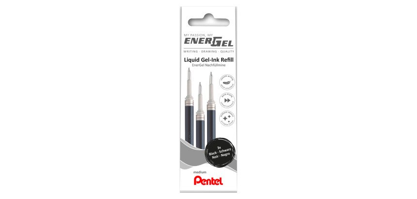 Refill per penne Pentel Energel 3 pezzi