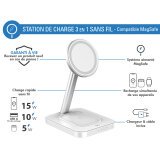 Station de charge 3 en 1 sans fil compatible MagSafe