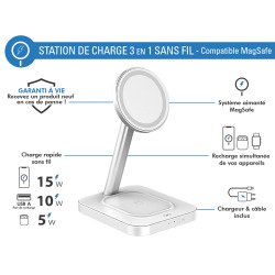 En_chargeur 3 en 1 15w magsafe  blanc