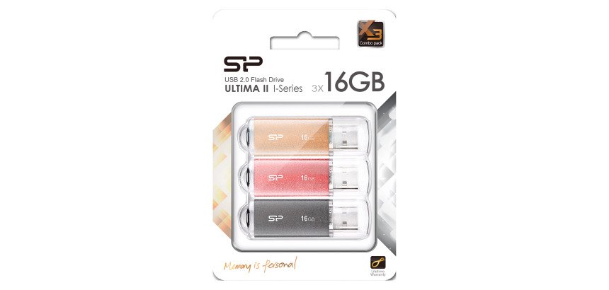 SP pack de 3 clés USB Ultima II - 16 Go Usb 2.0 (USB-A) couleur assortie