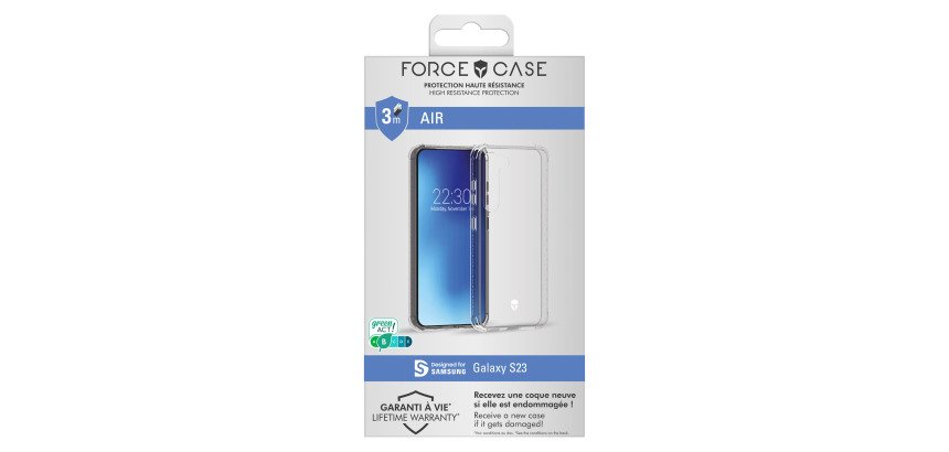 Coque renforcée Samsung G S23 Plus 5G AIR transparente Force Case