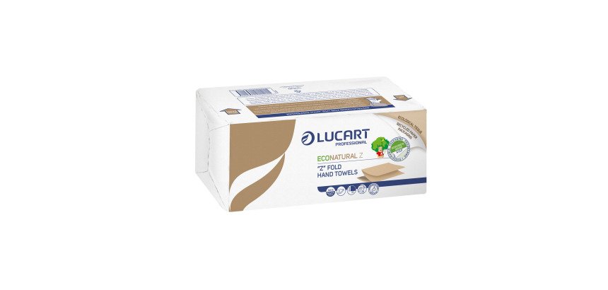 Carta asciugamani Econatural Lucart  2 veli piegato a Z 18 unità da 220 fogli