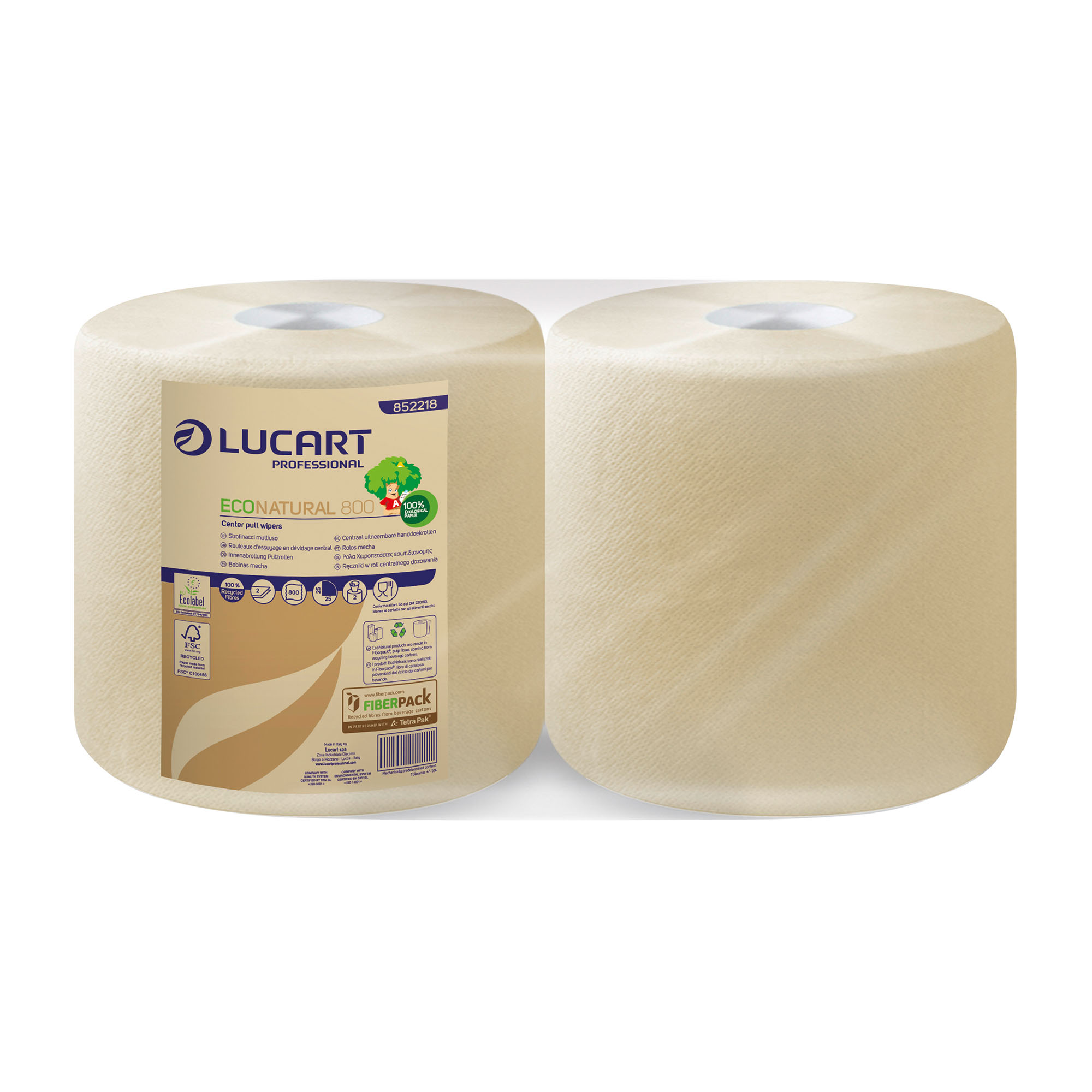 Lucart - Rotolo Lucart Econatural 1500 Strappi, 2 Veli, Conf. 2 Rotoli - 9