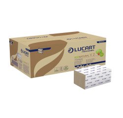 Carta asciugamani Econatural Lucart  2 veli piegato a V 20 unità da 190 fogli
