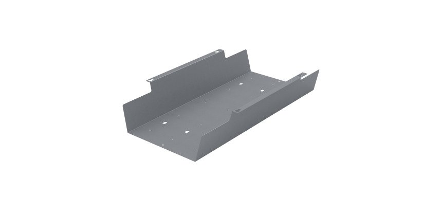 Goulotte passe-câbles horizontale universelle pour pôle de bureaux L 60 x P 23 x H 10 cm