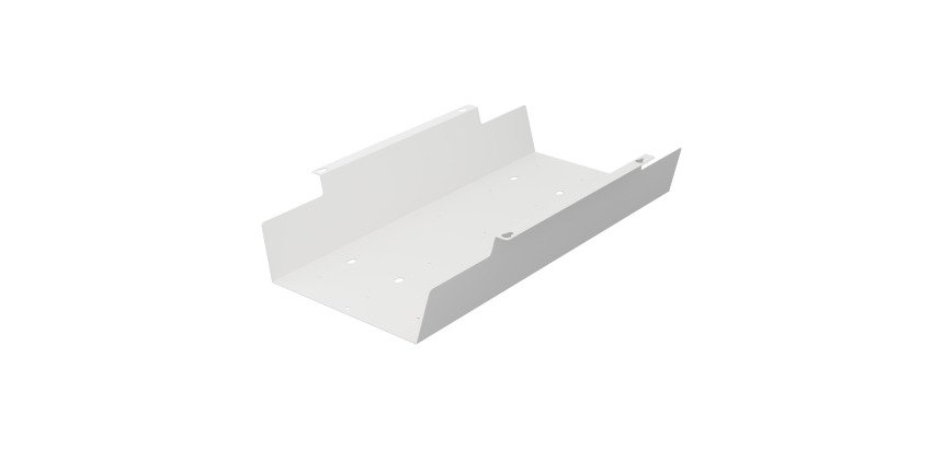 Goulotte passe-câbles horizontale universelle pour pôle de bureaux L 60 x P 23 x H 10 cm