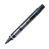 Marcatore permanente nero Pentel N50 fusto in metallo punta tonda 12 pezzi