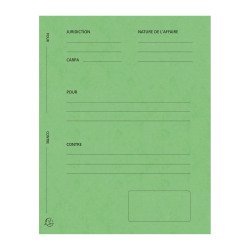 Paquet de 25 dossiers de plaidoirie pré-imprimés Exacompta - 25 x 32 - couleur
